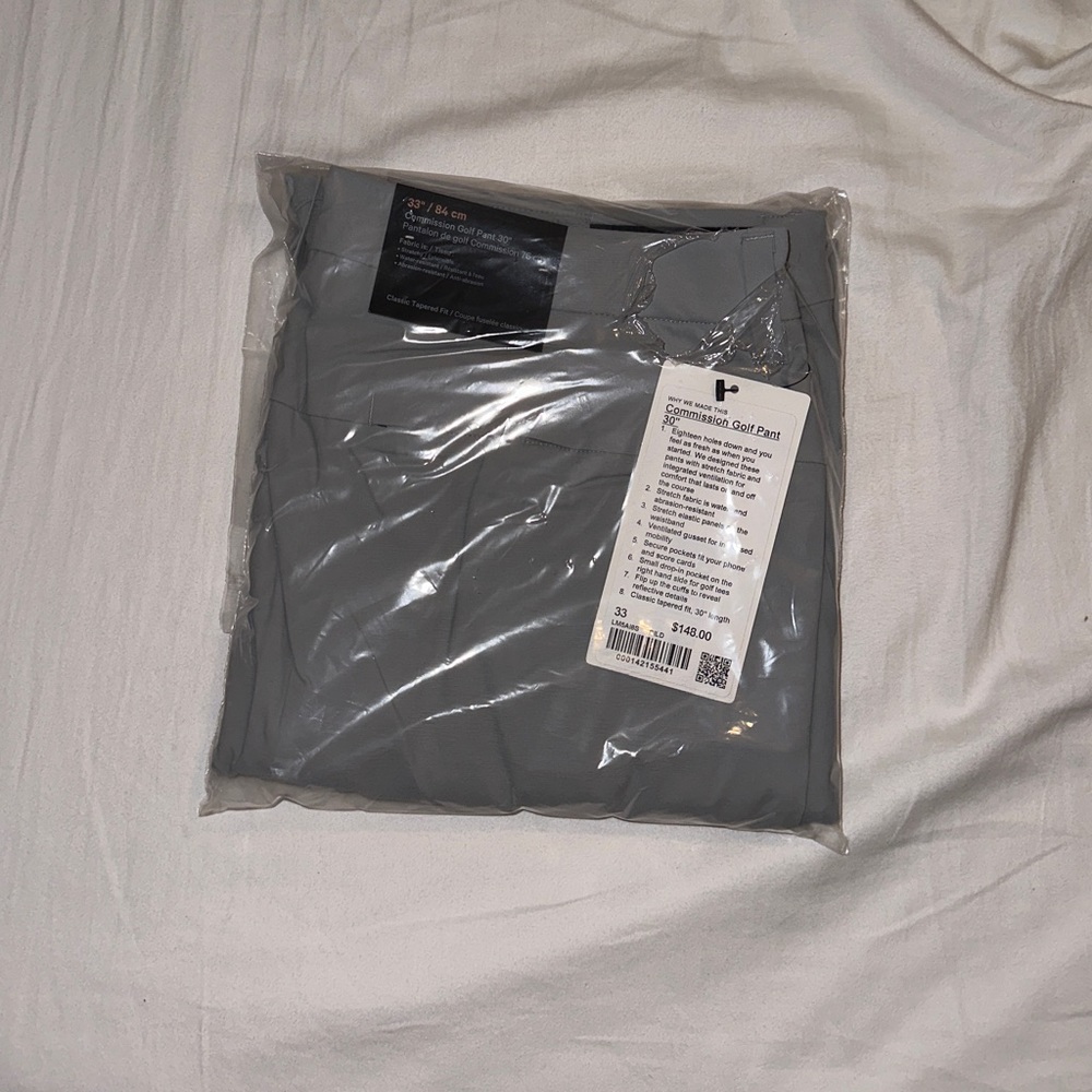 Lululemon commission relax taper golf pant (gray, 33x30)